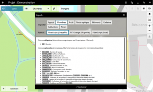 Vue relevé de chambre logiciel FiberScript